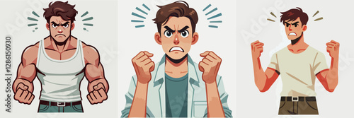 Vector of someone feeling angry