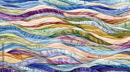 Colorful textile patterns abstract art fabric design creative space close-up visual texture for modern decor