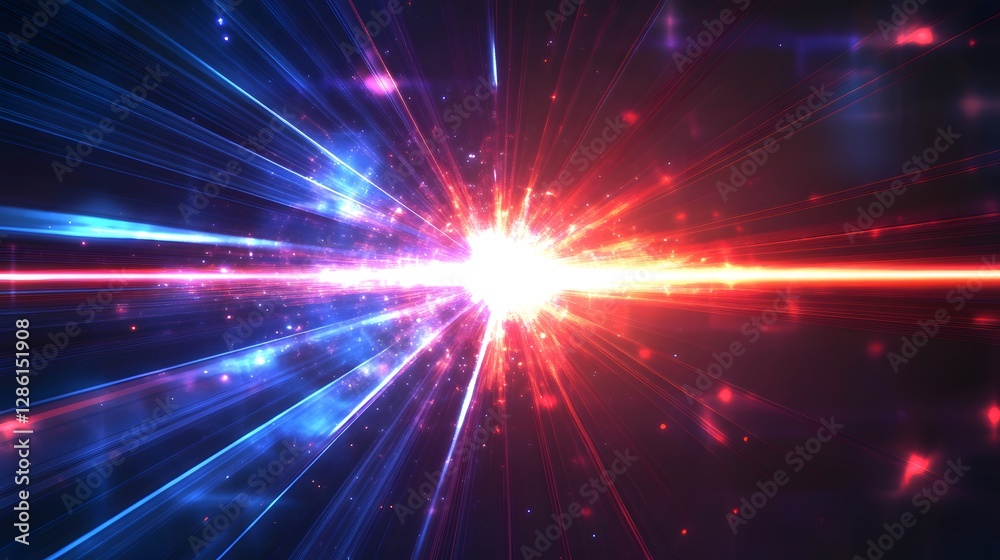 Bright Light And Energy Bursts Emanating From The Center Bright Light And Energy Bursts Emanating From The Center