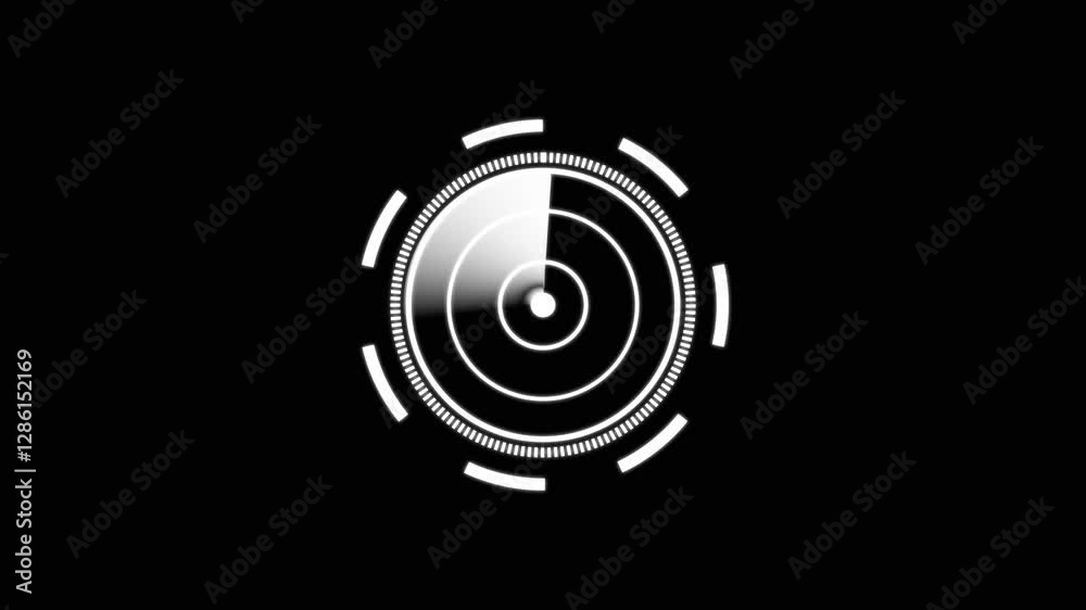 Rader searching animation. Rader Hud technology signal waves animated Rader searching animation. Rader Hud technology signal waves animated