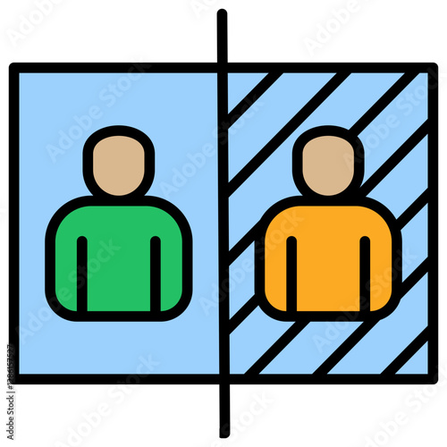 Self Reflection Lineal Color Icon