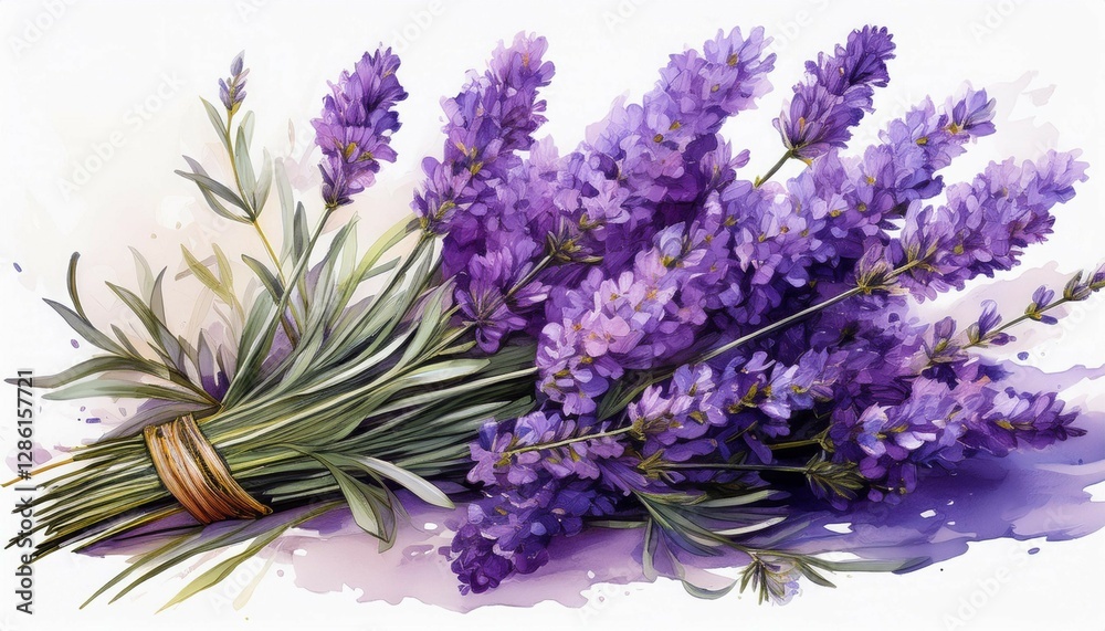 Fototapeta premium lavender isolated on white background