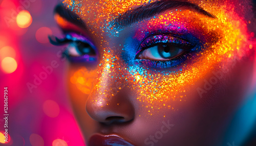 Photo - Glittering Makeup Artistry Colorful Cosmetics