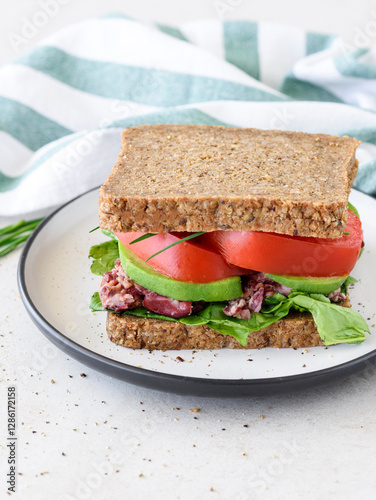 Keto diet sandwich recipe dish homemade prepared