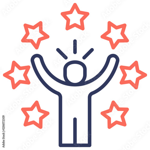 Self Confidence Dual Tone Icon