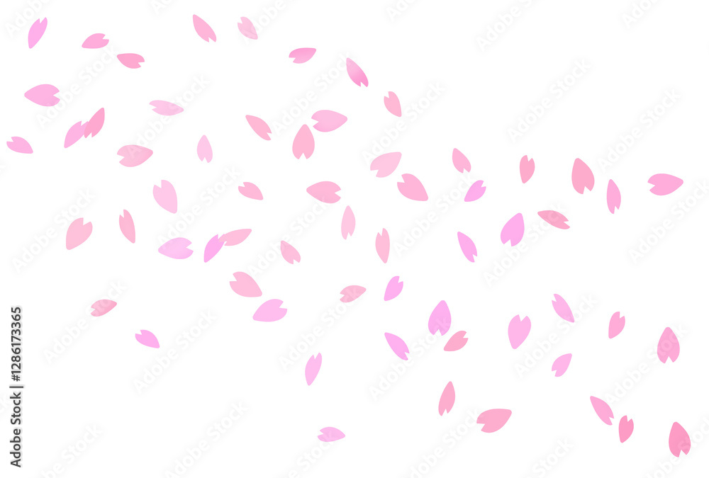 風に舞う桜の花びらのイラスト素材 ピンク 花吹雪 風に舞う桜の花びらのイラスト素材 ピンク 花吹雪
