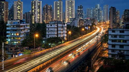 Mumbai's Electrifying Nightscape: A Symphony of Lights and Motion