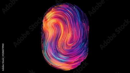 Abstract swirling vibrant colors photo