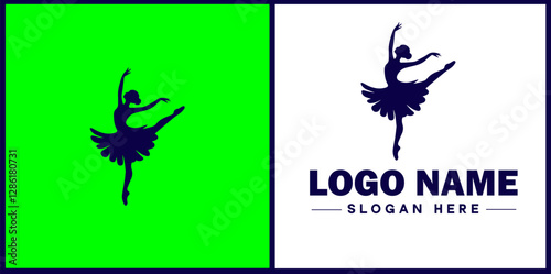 Dance Studio icon Dance academy Dance school Dance center flat logo sign symbol editable vector