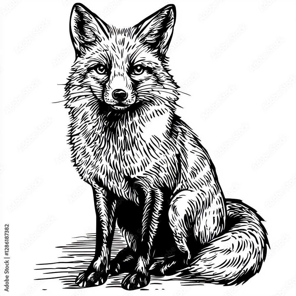 Obraz premium fox cartoon isolated