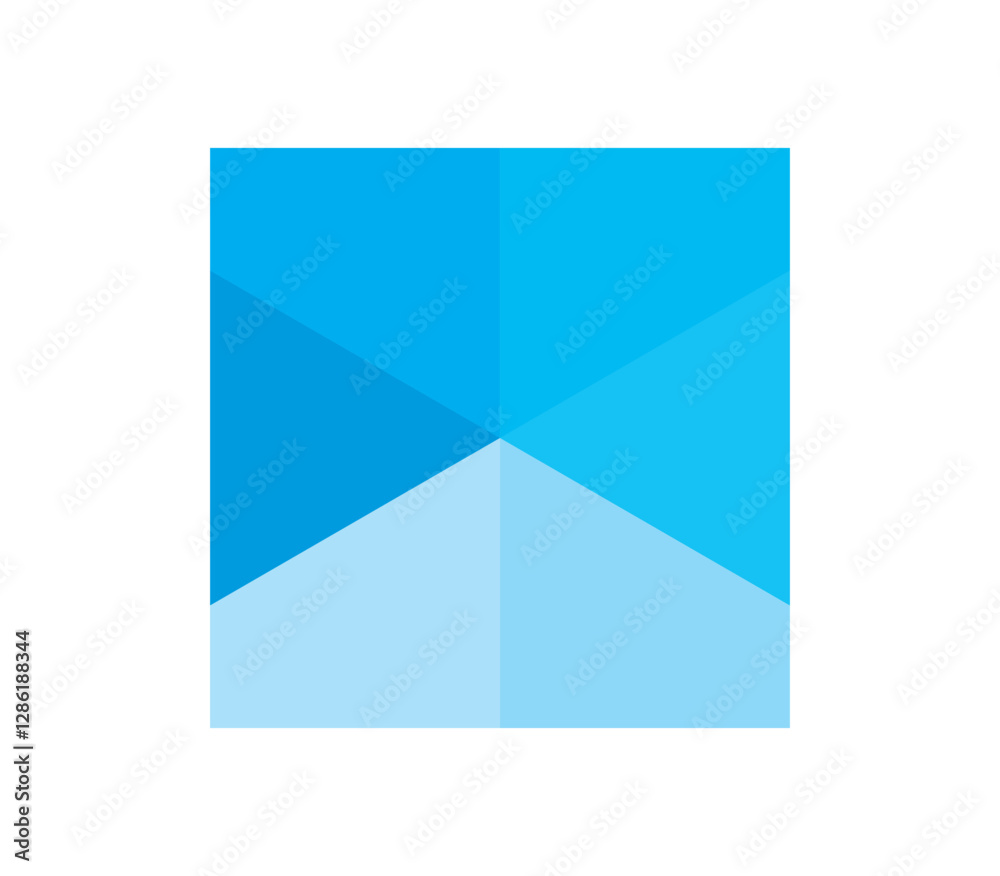 Fototapeta premium 青色のグラフをイメージしたイラスト