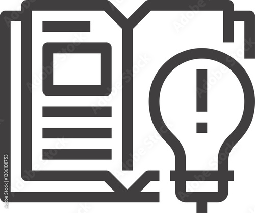 know how flat line web icon concept