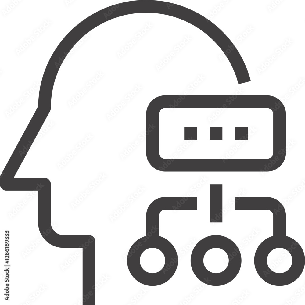 planning flat line web icon concept planning flat line web icon concept