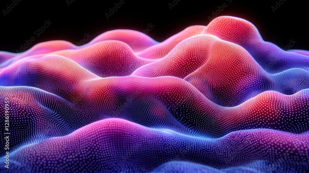 Obraz premium Computer generated image depicting dynamic wave form with fluid motion