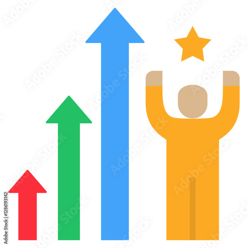 Personal Growth Flat Icon