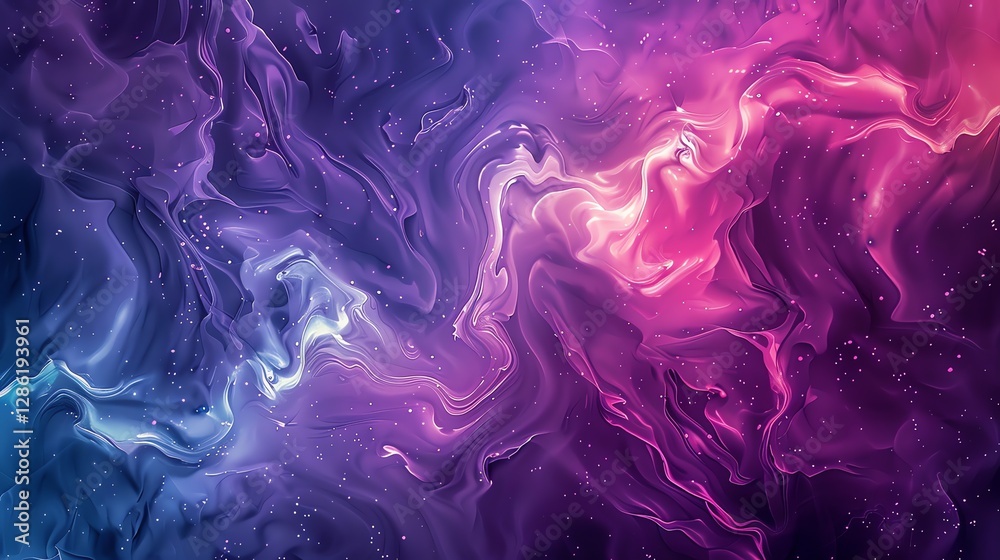 An abstract image of swirling purple, pink, and blue colors. An abstract image of swirling purple, pink, and blue colors.