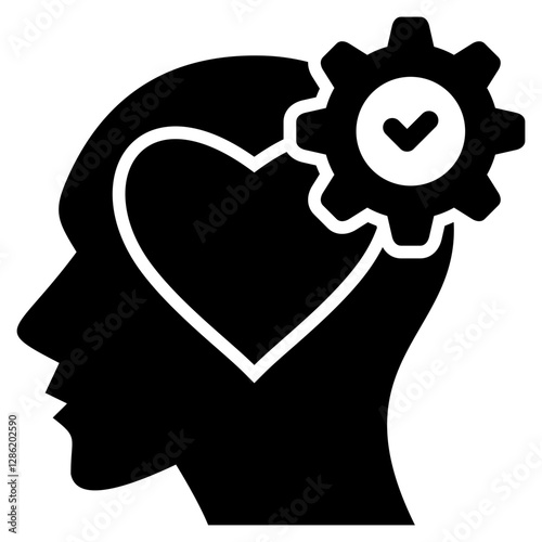 Emotional Intelligence Glyph Icon