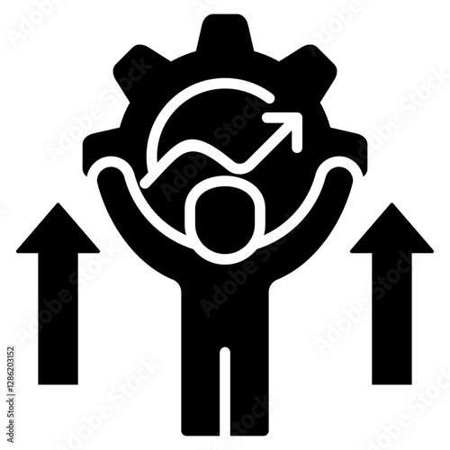 Self Improvement Glyph Icon