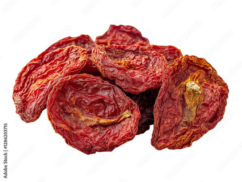 Obraz premium dried Tomato isolated on white background, full depth of field