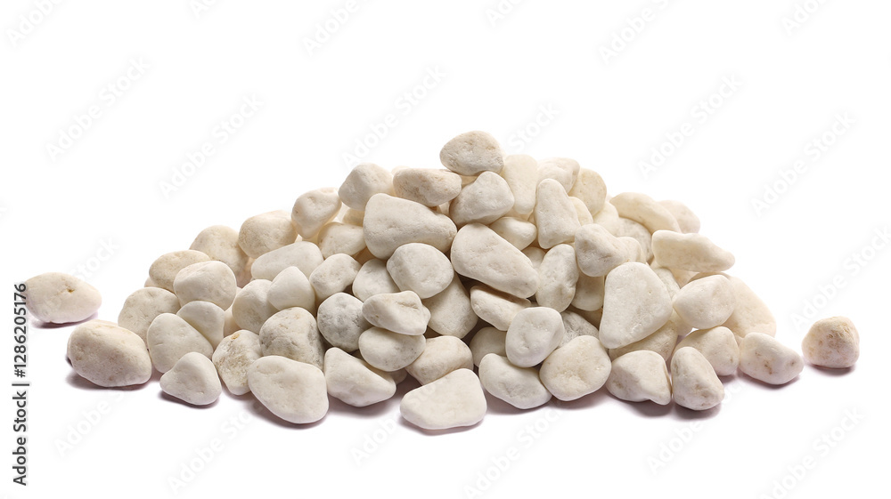 Rocks pile isolated on white background, side view Rocks pile isolated on white background, side view