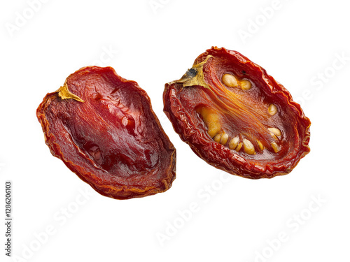 dried Tomato isolated on white background, full depth of field