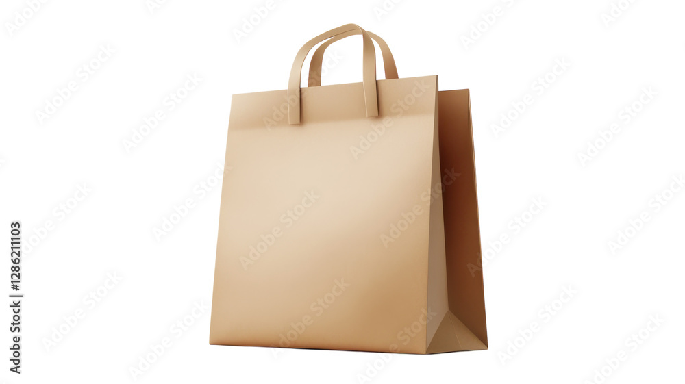 Plain brown shopping bag ready for carrying groceries or gifts in a casual setting