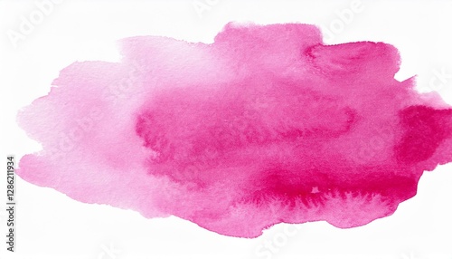 colorful watercolor spot on isolated white background pink blot colored aquarelle simple hand drawn watercolor splotch