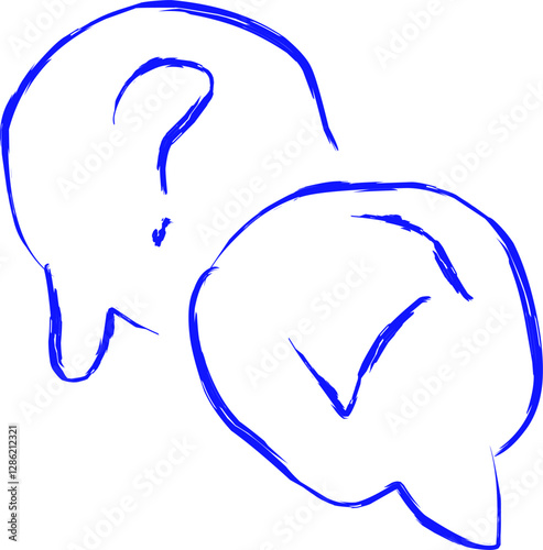 chat icon in doodle style