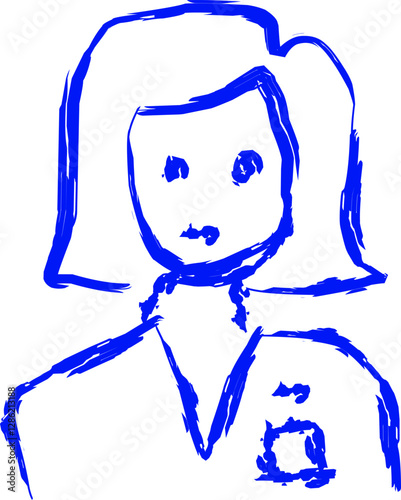 assistance icon in doodle style