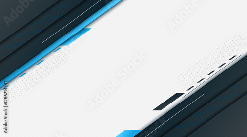 Abstract presentation design with geometric shape | Line pattern with luxury object | Minimal elegant background for banner, web, futuristic, flyer, texture , card, greeting with sky-blue color 