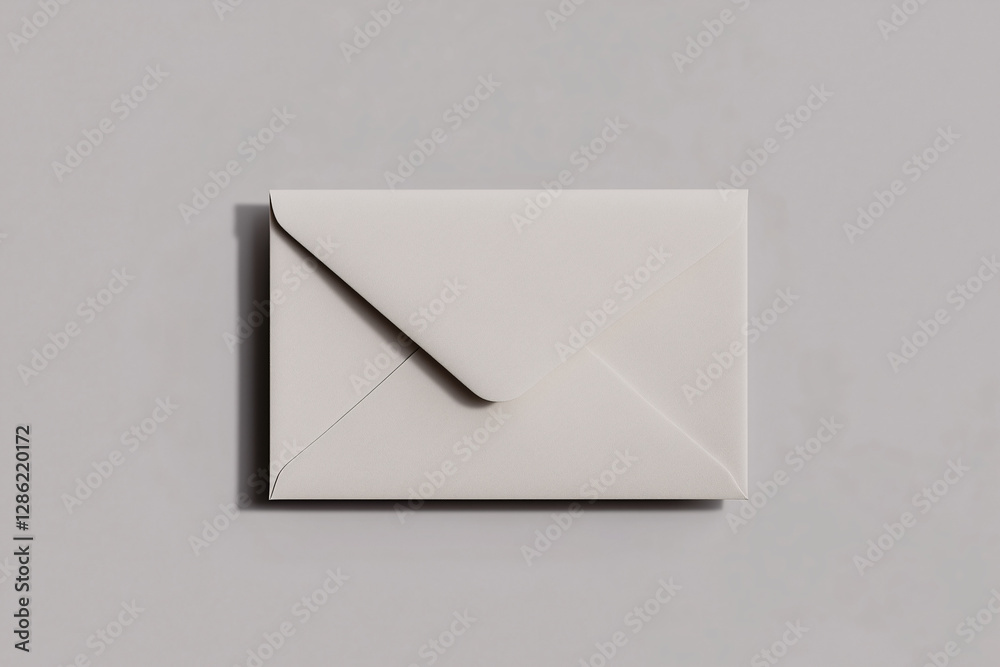 Simplicity in Correspondence: A crisp, minimalist envelope lies flat, casting a subtle shadow, representing communication. Simplicity in Correspondence: A crisp, minimalist envelope lies flat, casting a subtle shadow, representing communication.
