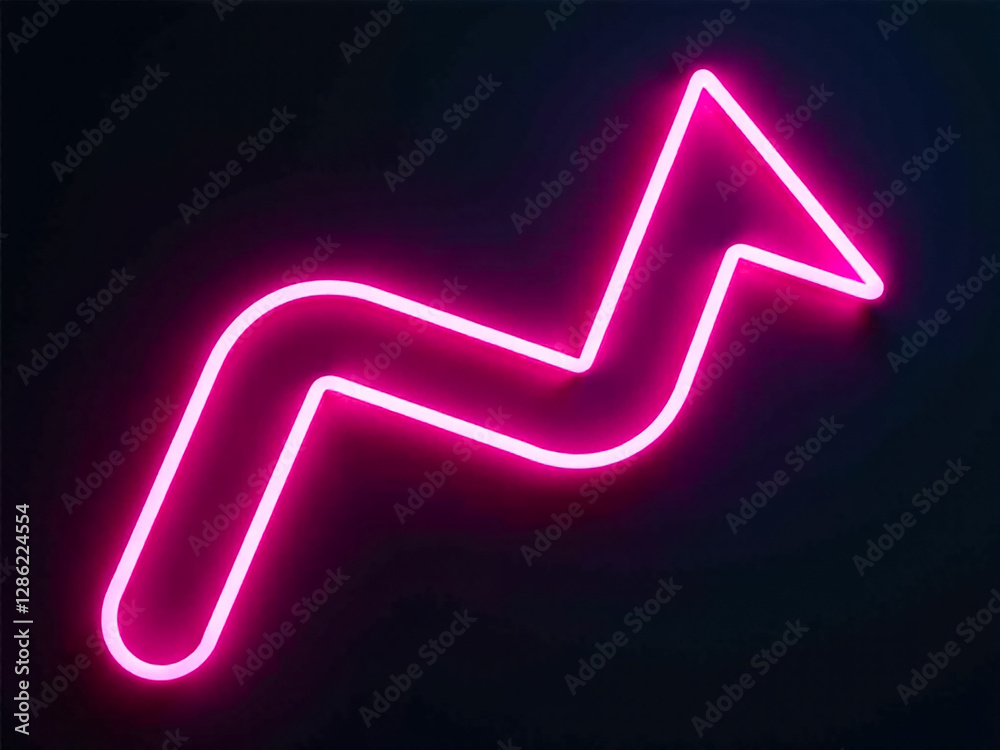 Neon Figures on Black Background, Designer Element. Neon Figures on Black Background, Designer Element.