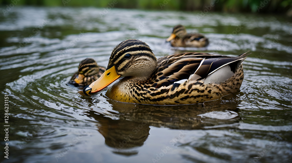 Fototapeta premium duck in the water