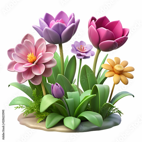 Beautiful variety of blooming flowers in garden showcasing botanical diversity and natural beauty as background concept. concept as Beautiful variety of blooming flowers in garden showcasing botanical
