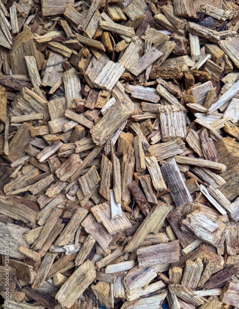 Natural Wood Chips Texture Closeup Natural Wood Chips Texture Closeup