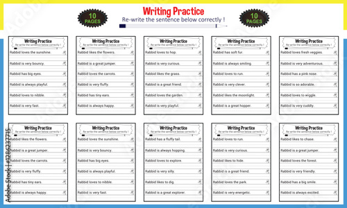 Simple sentences for Kindergarten worksheet PDF