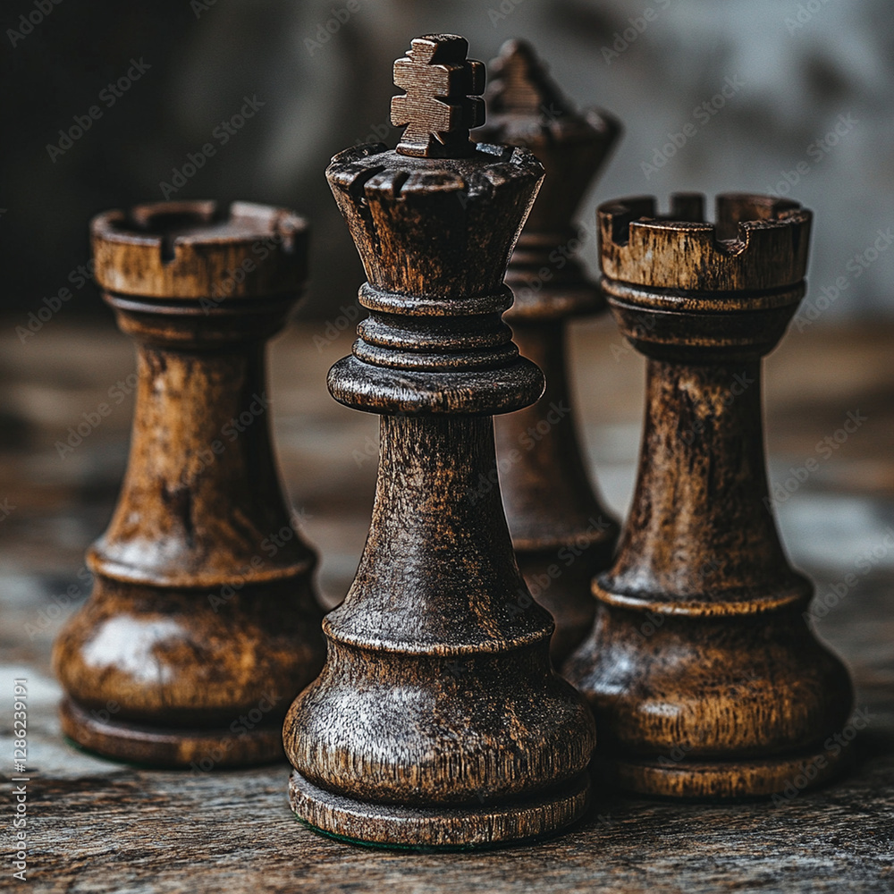 Fototapeta premium chess pieces on a chessboard