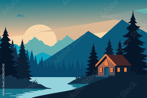 winter landscape in the mountains