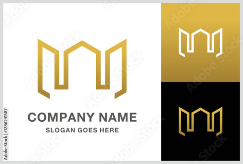 House Crown Architecture Business Company Stock Vector Logo Design Template