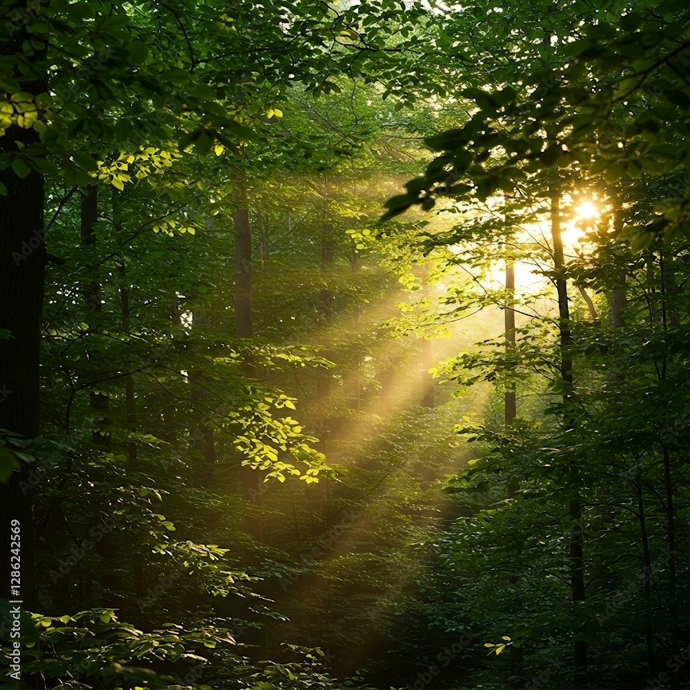 Obraz premium morning in the forest