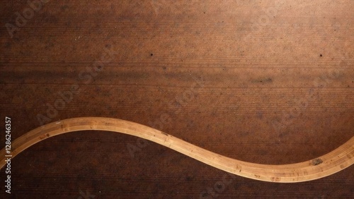 Dark Brown Wood Grain Texture with Light Brown Wooden Curve