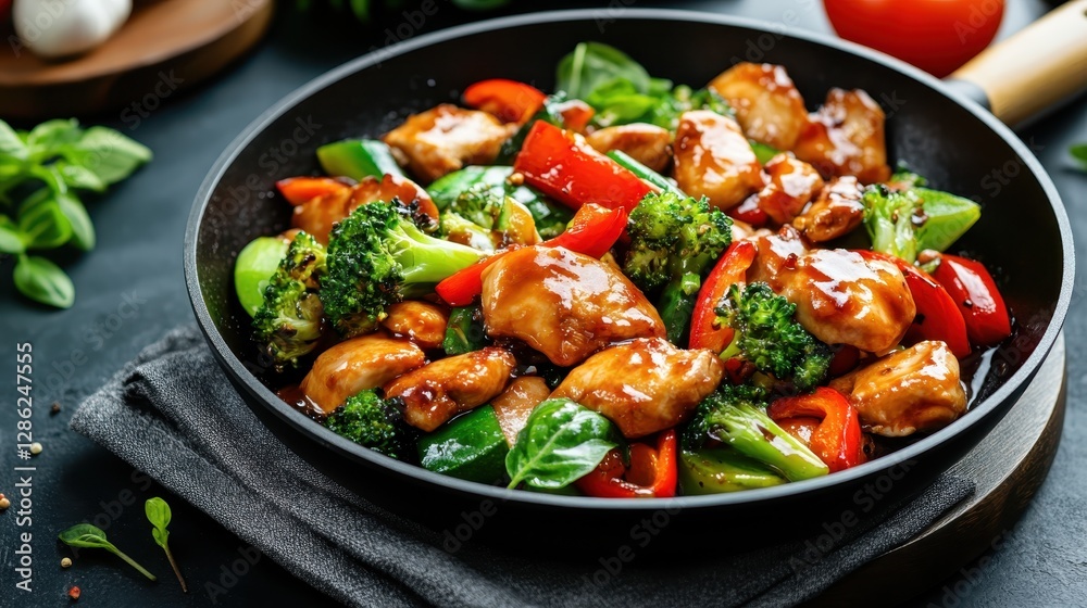 Indulge in this delightful chicken stir-fry loaded with fresh vegetables, providing a colorful and healthy meal perfect for any occasion or a quick weeknight dinner. Indulge in this delightful chicken stir-fry loaded with fresh vegetables, providing a colorful and healthy meal perfect for any occasion or a quick weeknight dinner.
