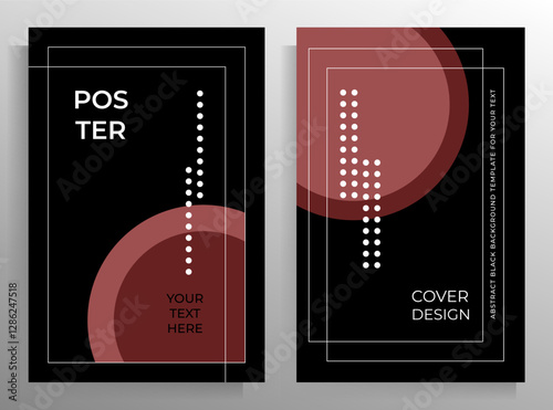 Cover design for brochure, booklet, book, poster, flyer. Set of vector geometric patterns. 