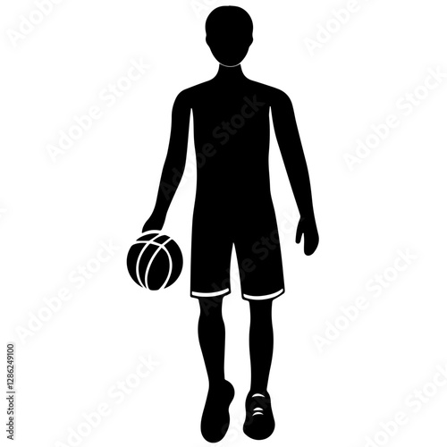 Editable Basketball Silhouette Vector for Graphic Designers
