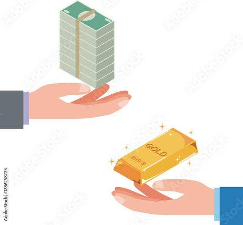 金取引のイメージイラスト
