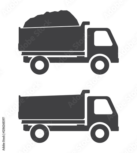 dump truck car load icon