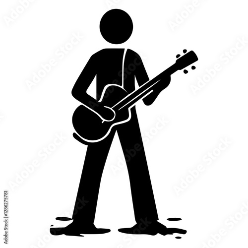 Musician Silhouette Art – High-Quality Stock Illustrations
