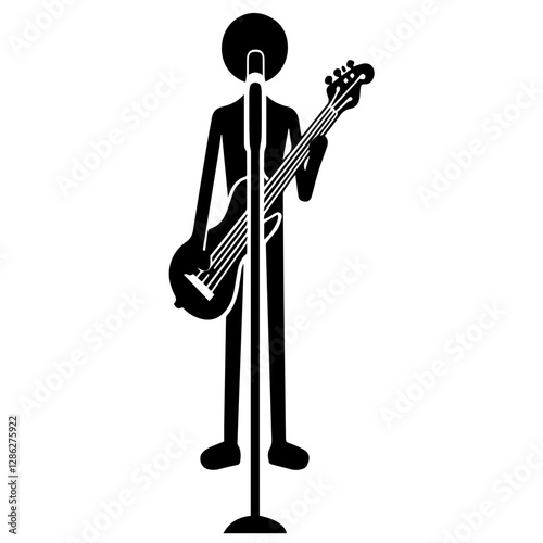 Musician Silhouette Art – High-Quality Stock Illustrations
