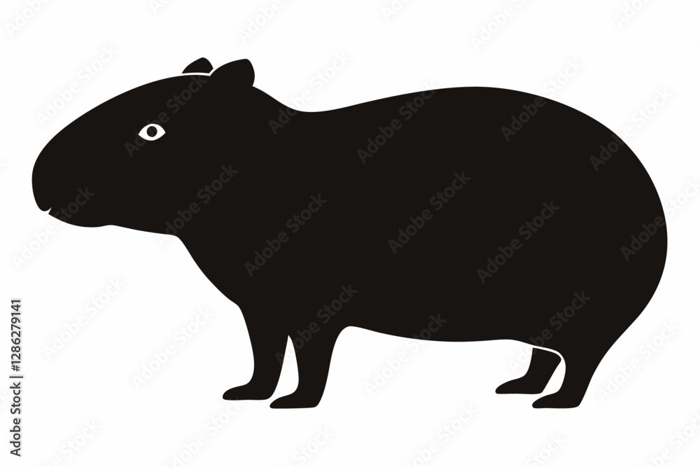 Obraz premium vector illustration of a rhinoceros