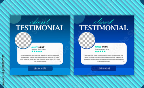 Feedback.Client testimonial social media post template design collection.Customer feedback testimonial social media post web banner template. client testimonials social media post banner design 